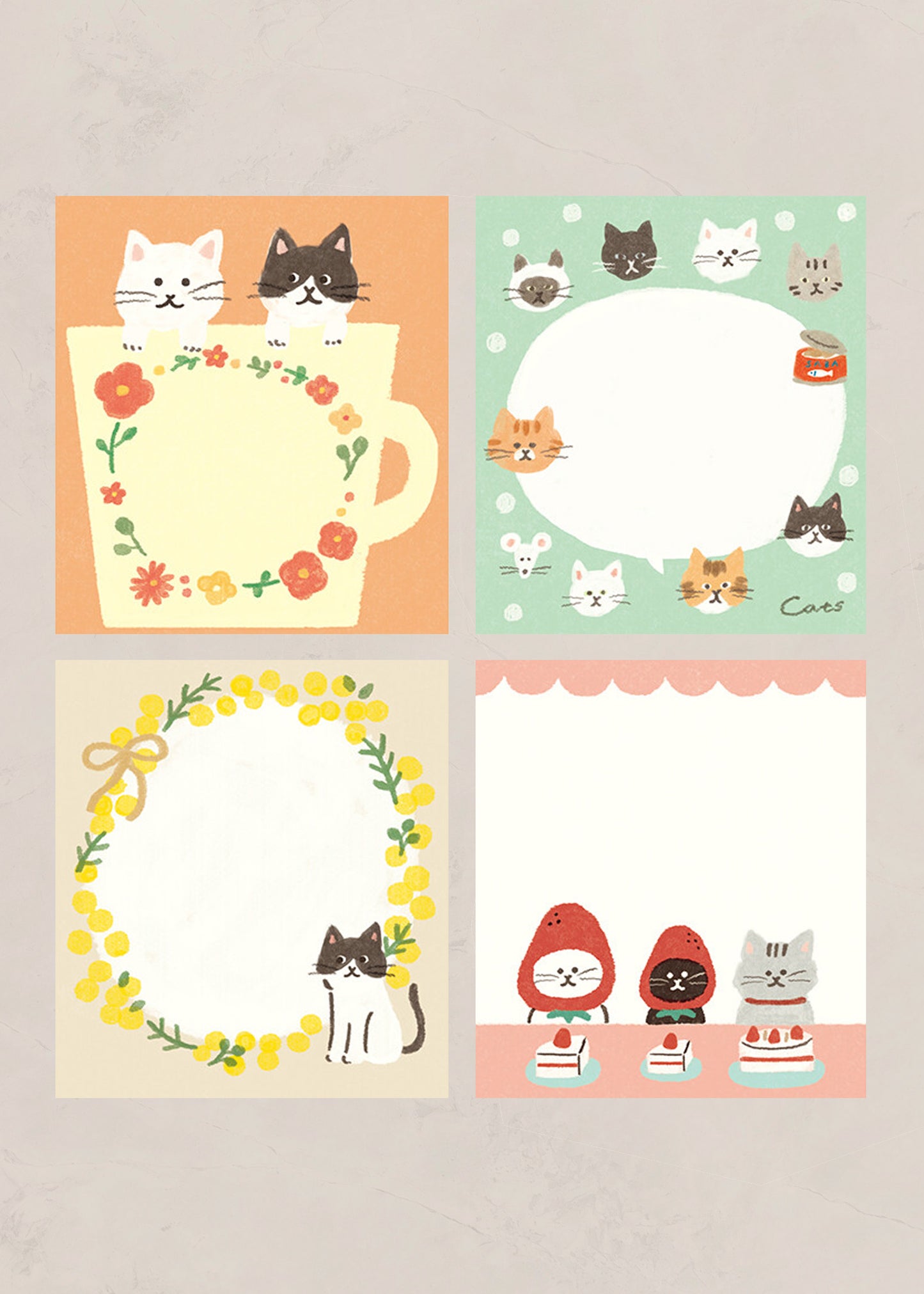 CAT FRIENDS Memo Pad